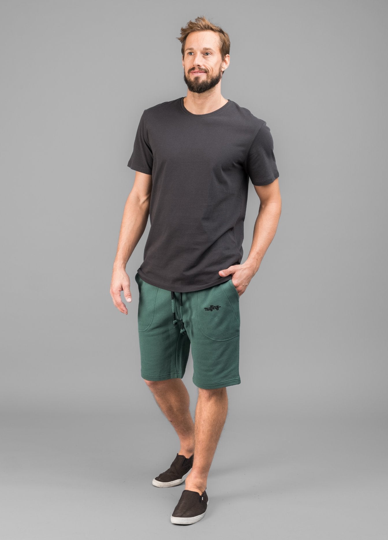 MALLARD GREEN SOLID SHORTS