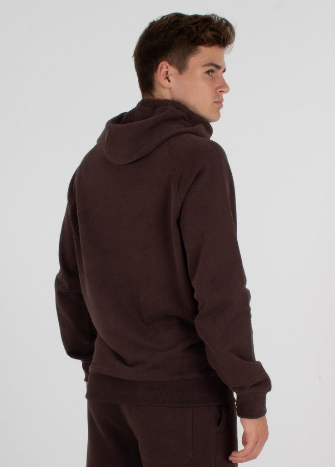 nuffinz the longs hoodie chocolate plum organic cotton back
