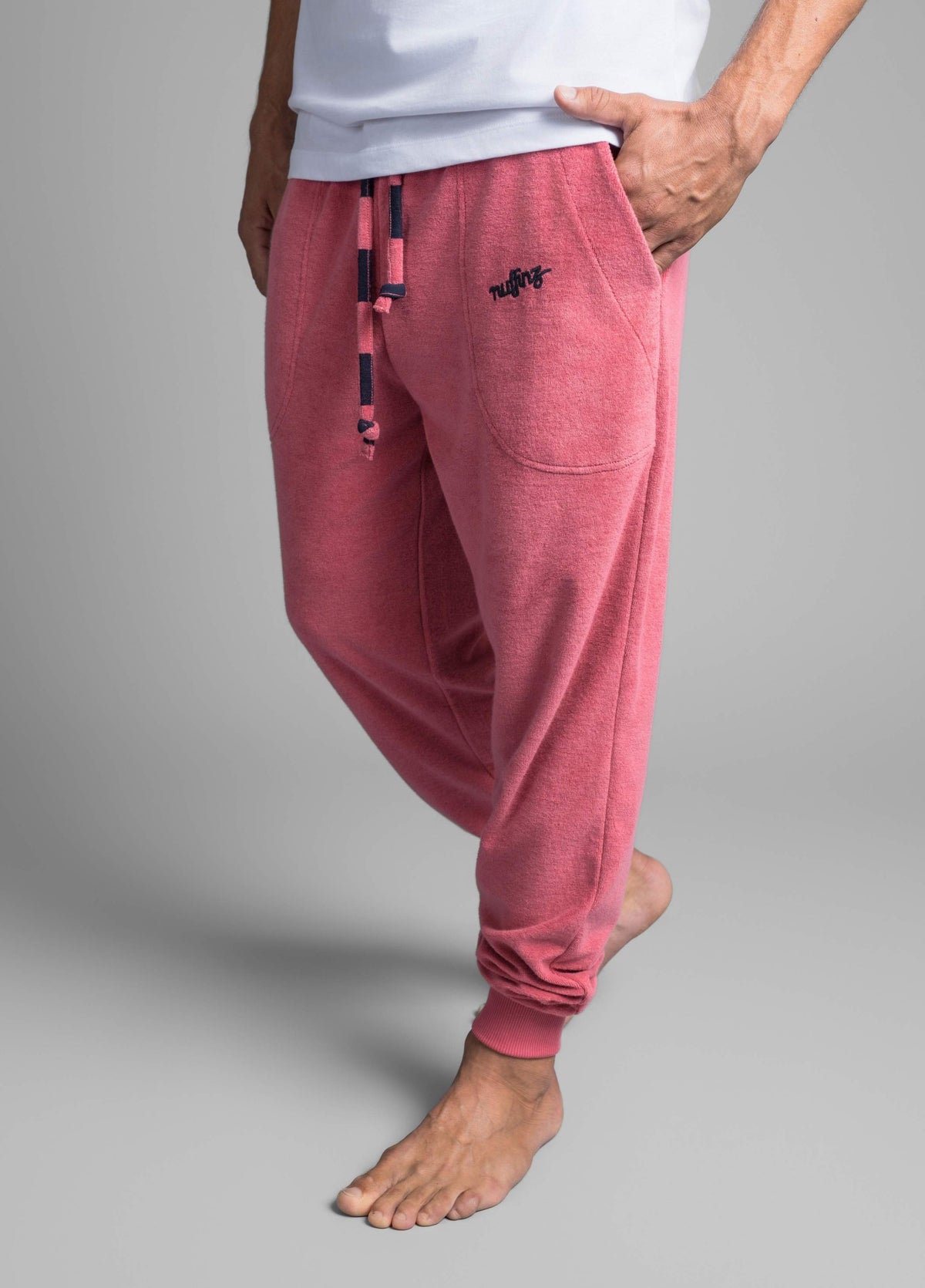 BAROQUE ROSE TOWEL PANTS
