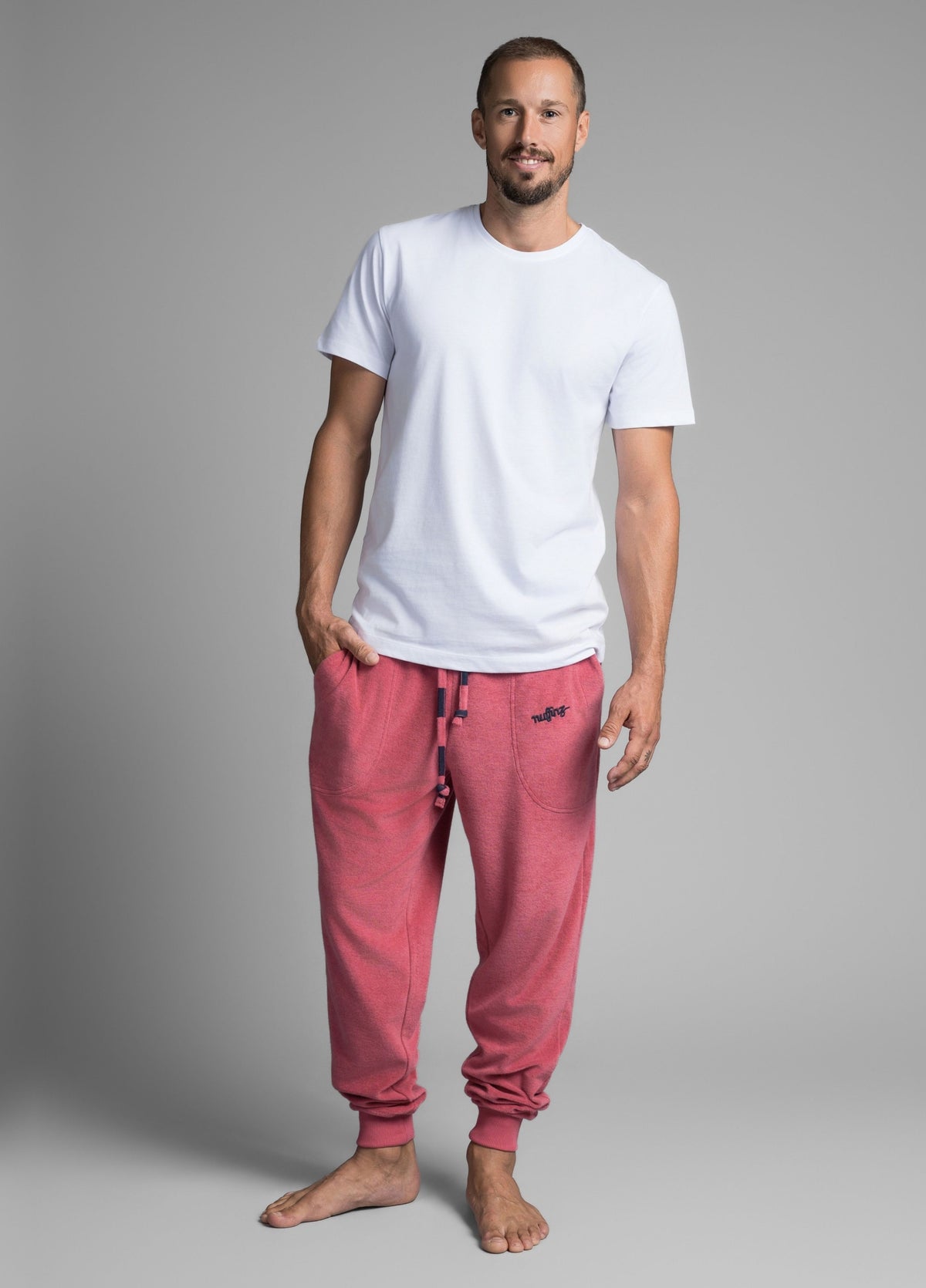 BAROQUE ROSE TOWEL PANTS