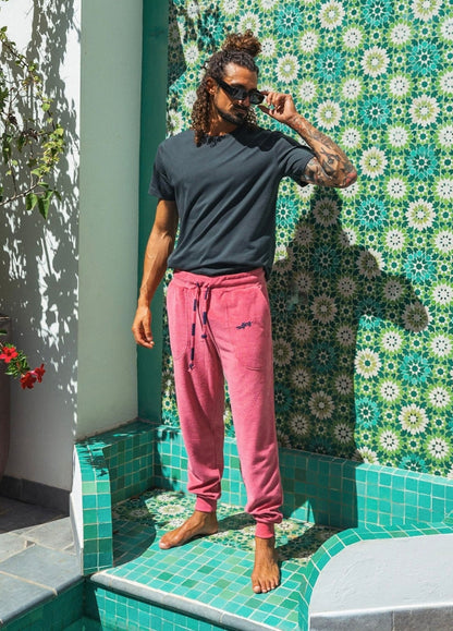 BAROQUE ROSE TOWEL PANTS