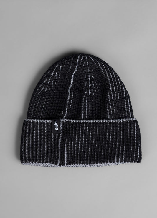 Black Merino Cotton Beanie