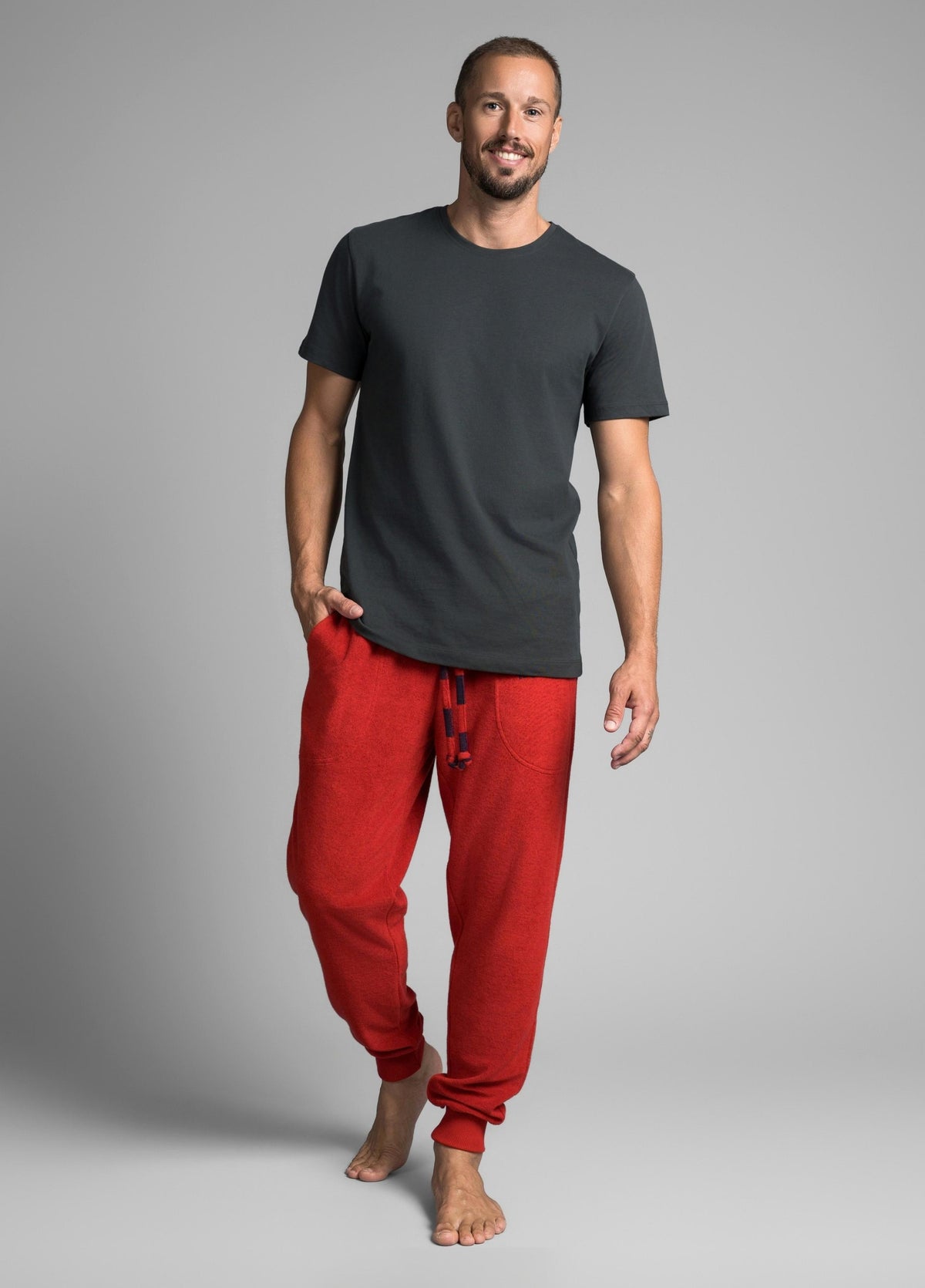 POMPEIAN RED TOWEL PANTS