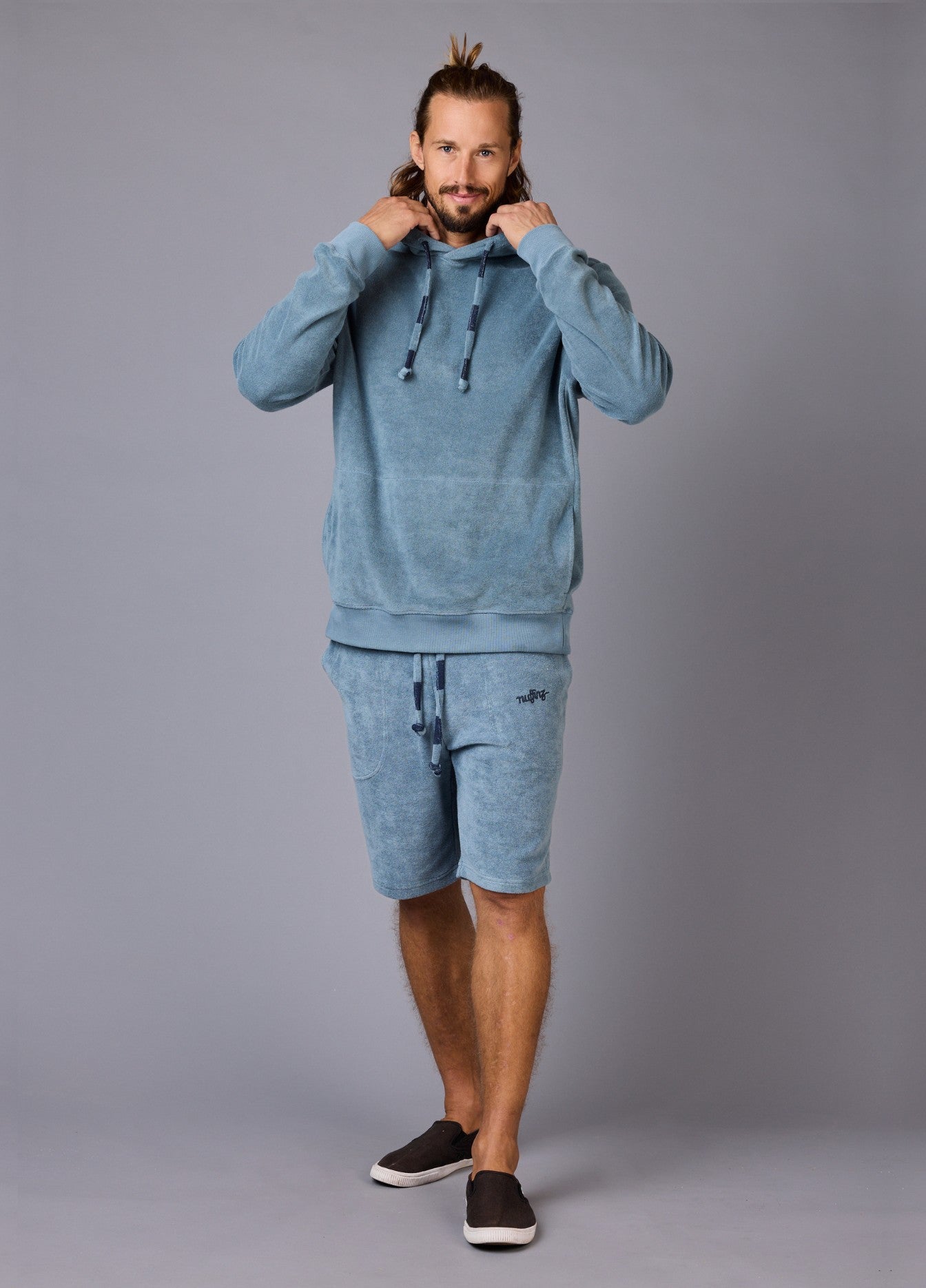 MIRAGE BLUE TOWEL HOODIE