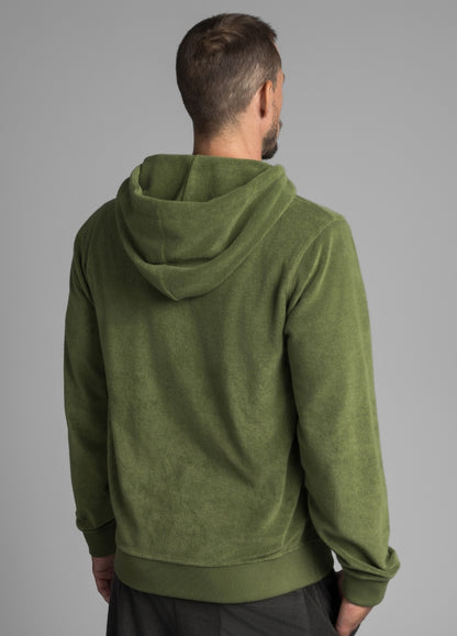RIFFLE GREEN TOWEL ZIP HOODIE